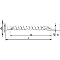 Heco TOPIX-plus Rückwandschraube 3,5 x 25mm VG Pozi-Drive 1000 St. - 60224