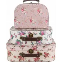 Sass & Belle RETRO ROSES - Dekorative Kinderkoffer, 3-teilig, Sass&Belle