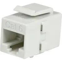 StarTech.com .com Cat 6 RJ45 Keystone Jack - Cat6 Netzwerkkoppler - RJ 45 Netzwerk Kuplung - Buchse/Buchse - Weiß, Flach, Weiß, RJ-45, RJ-45, Buchse, Buchse