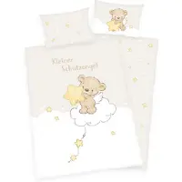 Herding Babybettwäsche BABY BEST "kleiner Schutzengel", bunt, B/L: 100cm x 135cm, 1 Stk., 1 Stk., Renforcé, B/L: 40cm x 60cm, 2 Stk., Renforcé, Obermaterial: 100% Baumwolle, Bettwäsche, Babybettwäsche