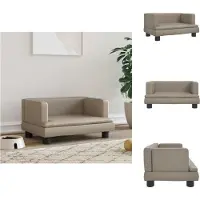 vidaXL Hundebett Cappuccino-Braun 60x40x30 cm Kunstleder - Hundebetten