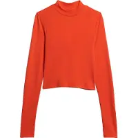 Superdry für Damen. W6011737A Langarm-T-Shirt mit offenem Rücken orange (S), Lässig