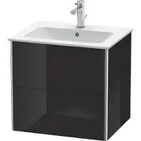 Duravit Waschtischunterbau XSQUARE 560x610x478mm schwarz hochglanz