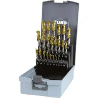 RUKO Spiralbohrersatz DIN 338 Typ N HSS G TiN in Kunststoffkassette (ABS)
