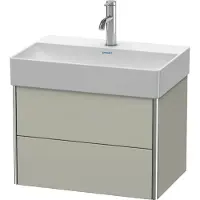 Duravit XSquare Waschtischunterbau Compact, wandhängend, 2 Schubkästen, 584x397x390mm, XS416706060, Farbe: Taupe Seidenmatt Lack