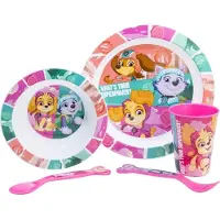 Paw Patrol Teller-Set Mikrowellengeeignet 5-teiliges Kindergeschirr