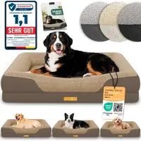 Aktiv shop GmbH ELONEO Orthopädisches Hundebett, Größe XL - Braun