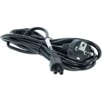 VHBW Netzkabel Schutzkontaktstecker für Kaltgeräte z.B. PC Monitor Computer Drucker Saugroboter - C5 Micky Mouse Kleeblatt Buchse, 5 m