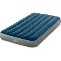 Intex Luftbett mit Pumpe 99 x 191 x 25 cm Dunkelblau und Grau