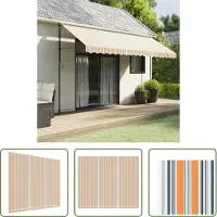 The Living Store Markisenbespannung Mehrfarbig Gestreift 4,5x3,5 m