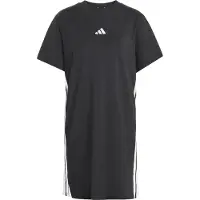 Adidas Shirtkleid SPORTSWEAR "ESSENTIALS 3-STREIFEN", Damen, Gr. XS, N-Gr, schwarz, weiß, Obermaterial: 93% Baumwolle, 7% Elasthan, Kleider Shirtkleid