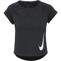 Nike - Women's Swoosh Run Dri-FIT S/S Running Top - Laufshirt Gr XS schwarz