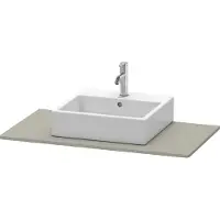 Duravit XSquare Konsole, 1 Ausschnitt, 1000x16x550mm, XS060E09292, Farbe: Steingrau Seidenmatt Lack