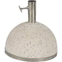 Markenlos Parasolständer Granito 11,5 kg Ø255 cm Weiß - Robustes Design mit Wasserablauf