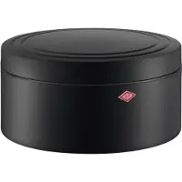 Wesco Keksdose "Classic Line - Gebäckdose", schwarz (mattschwarz), H:12,4cm Ø:24cm, Stahlblech, Lebensmittelaufbewahrungsbehälter, Keksdose, Dose mit Deckel & Kunststoffring / schließt dicht, 4 L