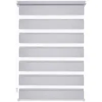 Liedeco Doppelrollo "Klemmfix-Duo-Rollo" Gr. 2, grau, B:60cm H:160cm, Polyester, Rollos, Doppelrollo, 1 Stück
