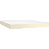 vidaXL Taschenfederkernmatratze Mittel Creme 160x200x20 cm Kunstleder