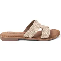 Lazamani Flor Damen Leder-Pantoletten Black Größe 37