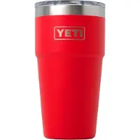 Yeti Rambler Stackable Cup 20oz Mag Slider Lid, Rescue Red, stapelbarer Thermobecher mit Deckel, 591 ml