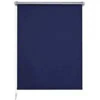 Liedeco Klemmfix-Rollo, Stoff, verdunkelnd - blau
