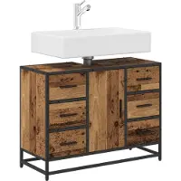 vidaXL Badezimmerschrank Altholz 80 x 33 x 60 cm Holzwerkstoff