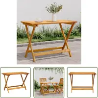 The Living Store Gartentisch Klappbar 90x52,5x65 cm Massivholz Akazie