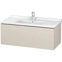 Duravit L-Cube Waschtischunterbau wandhängend, 1 Auszug, 1020x408x469mm, LC616609191, Farbe: Taupe Matt Dekor