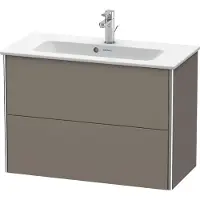 Duravit XSquare Waschtischunterbau Compact, wandhängend, 2 Schubkästen, 810x560x388mm, XS416609090, Farbe: Flannel Grey Seidenmatt Lack