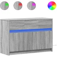 Sonstiges TV-Schrank mit LED-Beleuchtung Grau Sonoma 91x34x61 cm