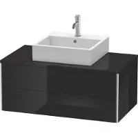 Duravit Waschtischunterbau XSQUARE 400x1000x548mm schwarz hochglanz