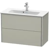 Duravit XSquare Waschtischunterbau Compact, wandhängend, 2 Schubkästen, 810x560x388mm, XS416606060, Farbe: Taupe Seidenmatt Lack