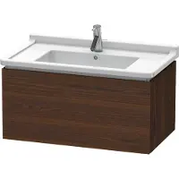 Duravit L-Cube Waschtischunterbau wandhängend, 1 Auszug, 820x408x469mm, LC616506969, Farbe: Nussbaum gebürstet Echtholzfurnier
