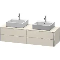 Duravit Waschtischunterbau XSQUARE 400x1600x548mm, für 2 Becken taupe matt