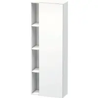 Duravit DuraStyle Hochschrank 1238, 1 Drehtür, Anschlag rechts, Höhe: 1400mm, Tiefe: 240mm, DS1238R1818, Farbe: Weiß Matt / Weiß Matt