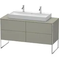 Duravit Waschtischunterbau XSQUARE 778x1400x548mm steingrau seidenmatt