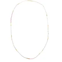 Elli Silberkette "Halskette Glas Perlen Süßwasser-Zuchtperle Bead 925 Silber vergoldet" Gr. 80, bunt, Halsketten, Damen, Silber 925 (Sterlingsilber), Silberkette