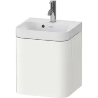 Duravit Happy D.2 Plus c-shaped Set wandhängend, 400x360mm, eine Tür, Türanschlag links, 1 Hahnloch, HP4340O84840000, Farbe: Weiß Supermatt Dekor