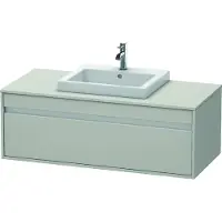 Duravit Ketho Konsolenwaschtischunterbau wandhängend, 1200x426x550 mm, 1 Auszug, für Einbauwaschtisch mittig, KT679600707
