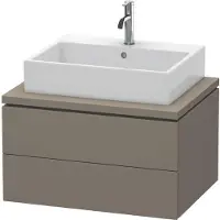 Duravit Konsolenunterschrank L-CUBE 400x720x547mm flannel grey seidenmatt