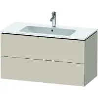 Duravit L-Cube Waschtischunterbau wandhängend, 2 Schubkästen, 1020x550x481mm, LC624209191, Farbe: Taupe Matt Dekor
