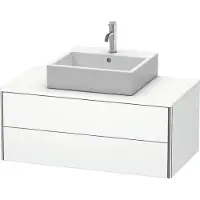 Duravit XSquare Konsolenwaschtischunterbau wandhängend, 2 Schubkästen, 1000x400x548mm, XS491101818, Farbe: Weiß Matt Dekor