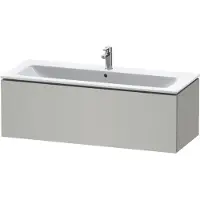 Duravit L-Cube Waschtischunterbau wandhängend, 1 Auszug, 1220x400x481mm, LC614300707, Farbe: Betongrau Matt Dekor