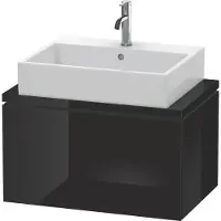 Duravit Konsolenunterschrank L-CUBE 400x720x477mm schwarz hochglanz