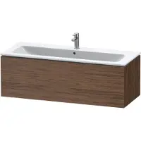 Duravit L-Cube Waschtischunterbau wandhängend, 1 Auszug, 1220x400x481mm, LC614302121, Farbe: Nussbaum Dunkel Dekor