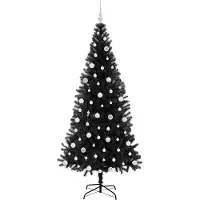 vidaXL Weihnachtsbaum Schwarz 210 cm PVC