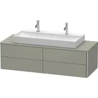 Duravit Waschtischunterbau XSQUARE 400x1400x548mm steingrau seidenmatt