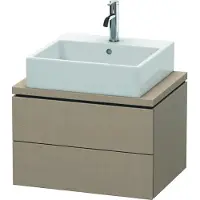 Duravit Waschtischunterschrank Compact L-Cube 62x47,7cm, lei, f Konsole, 2 Schubkästen