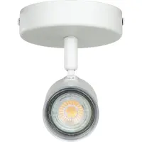 Eglo Spot Wandlampe Consuma 1, Leselampe mit flexiblem Stahler, Wandleuchte für Wohnzimmer und Badezimmer, Wandstrahler aus Stahl in Weiß, GU10 , IP44