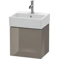 Duravit Waschtischunterbau L-CUBE 400x434x341mm Ans li fla grey hochglanz