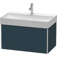 Duravit Waschtischunterbau XSQUARE 397x784x460mm nachtblau seidenmatt